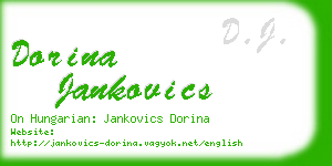 dorina jankovics business card